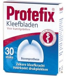 Protefix 30 Zelfklevende Blaadjes Bovenste Gebit | Verzorging van prothesen en apparaten