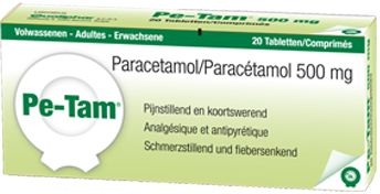 Pe-Tam 500mg 20 Tabletten | Hoofdpijn - Diverse pijnen