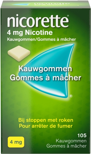 Nicorette Classic 4 Mg Nicotine Kauwgom 105 Stuks | Stoppen met roken
