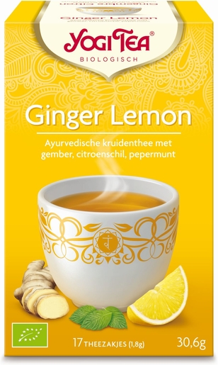 Yogi Tea Biologische Kruidenthee Ginger Lemon 17 Theezakjes | Conditie - Tonus