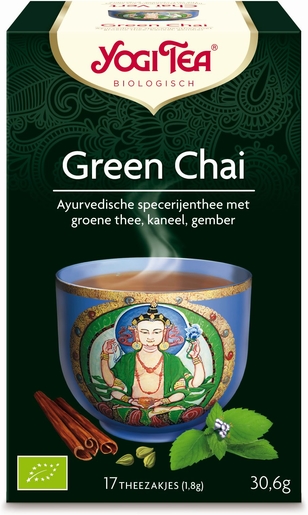 Yogi Tea Kruidenthee Green Chai Bio 17 Theezakjes | Ontspanning - Antistress