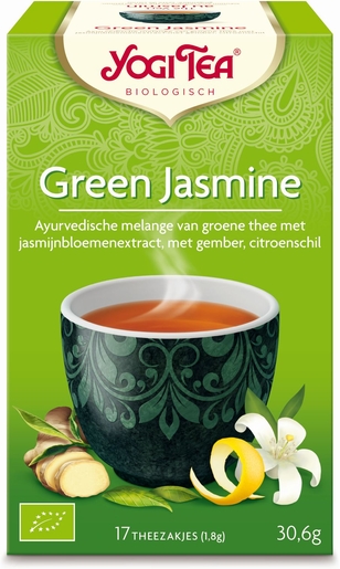 Yogi Tea Kruidenthee Green Jasmine Bio 17 Theezakjes | Ontspanning - Antistress