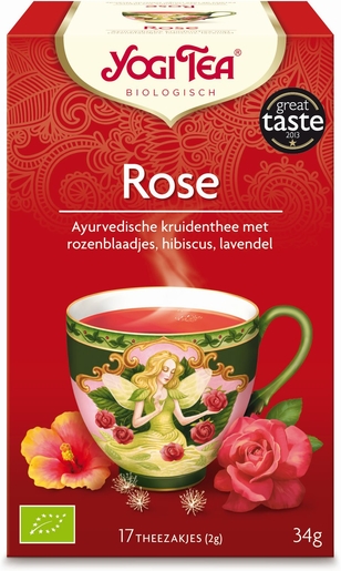 Yogi Tea Kruidenthee Rose Bio 17 Theezakjes | Ontspanning - Antistress