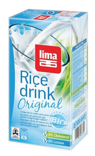 Lima Rice Drink Original S.gluten Bio 1/2l