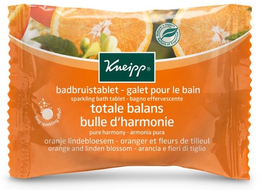 Kneipp Badbruistablet Totale Balans Oranje- en Lindebloesem 80g | Bad - Douche