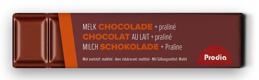 Prodia Reep Chocolade Melk Praline 35gr | Voeding