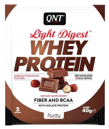 QNT Light Digest Whey Proteïne Choco Nuts 40g | Spiermassa