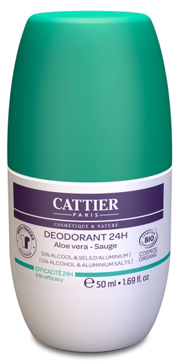 Cattier Deodorant Aloë Vera &amp; Salie Bio 50 ml | Antitranspiratie deodoranten