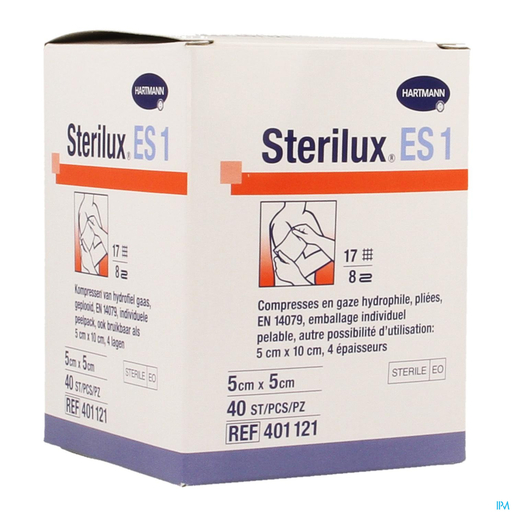 Sterilux No1 40 Steriele Kompressen 8pl 5,0x 5,0cm | Verbanden - Pleisters - Banden