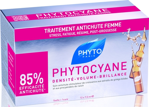 Phytocyane Behandeling Tegen Haaruitval Vrouw Ampullen 12 x7,5ml | Haaruitval