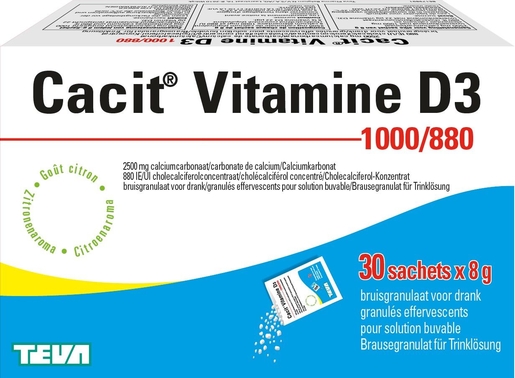 Cacit Vitamine D3 1000/880 30 Sachets | Calcium - Vitamines D