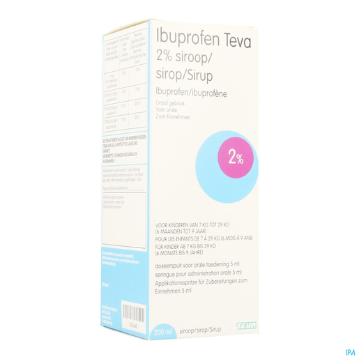 Ibuprofen Ratiopharm 2% Sirop 200ml | Maux de tête - Douleurs diverses