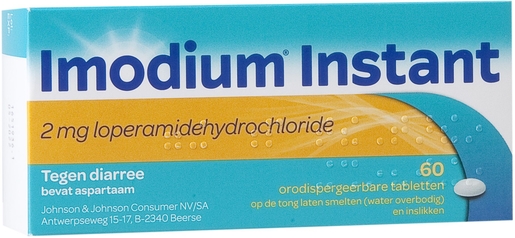 Imodium Instant 2mg 60 Comprimés Orodispersibles | Diarrhée - Turista