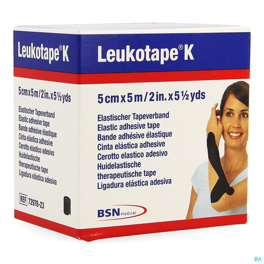 Leukotape K Kleefwindel Elast Zwart5cmx5m 1 | Arm - Pols - Hand