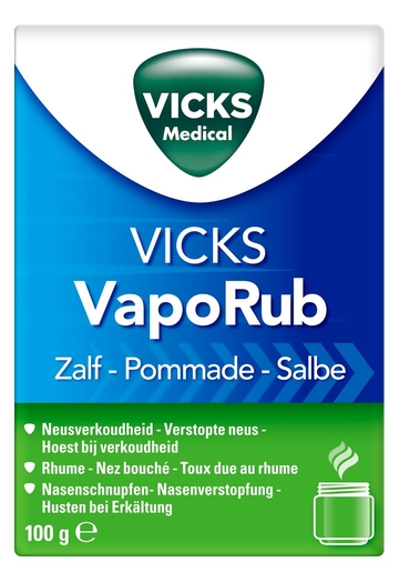 Vicks VapoRub Zalf 100g | Verstopte neus - Neussprays of -druppels