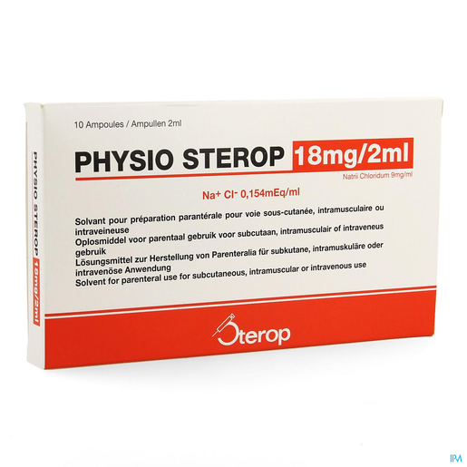 Physio Sterop 18mg/2ml 10 Ampoules x 2ml | Injections