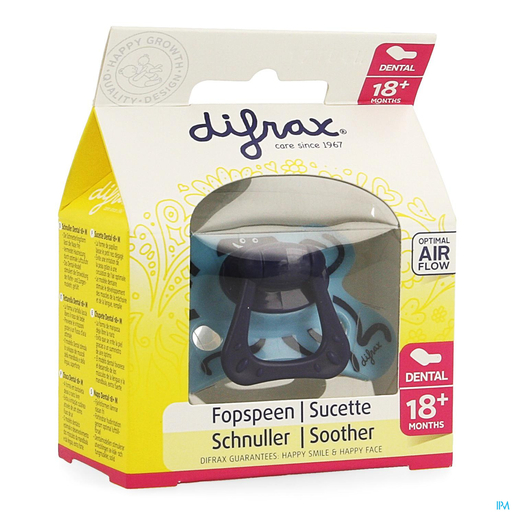 Difrax Silicone Dental Fopspeen Extra Forte boy +18m | Fopspenen