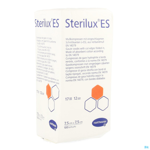 Sterilux Es Cp N/st 12pl 7,5x 7,5cm100 4188072