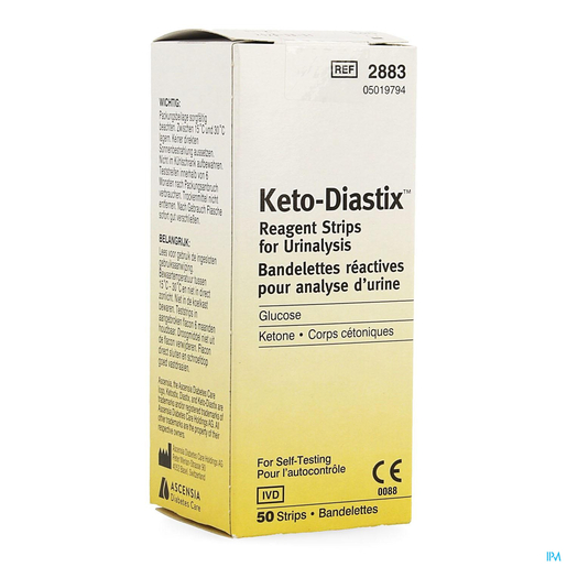 Keto-diastix Strips 50 A 2883 B 51