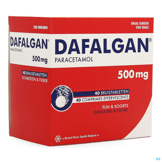 Dafalgan 500mg 40 Comprimés Effervescents | Maux de tête - Douleurs diverses