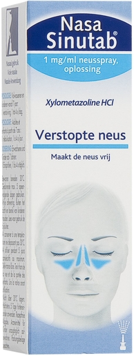 Nasa Sinutab Spray 0,1% 10ml | Verstopte neus - Neussprays of -druppels