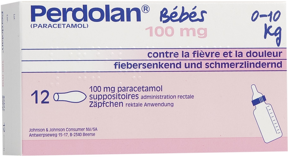 Perdolan Bebes 100mg 12 Suppositoires Etat Grippal Curatif Et Preventif