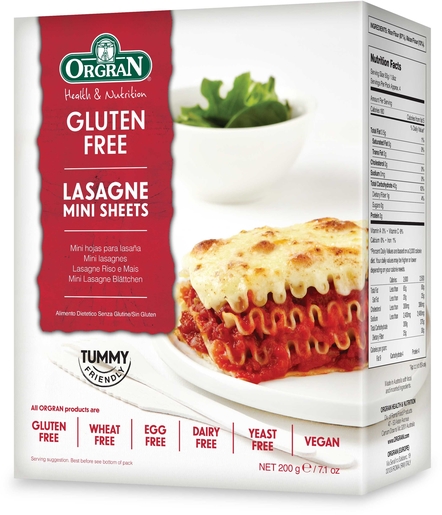Orgran Lasagne Mini Sheets 200g | Sans gluten
