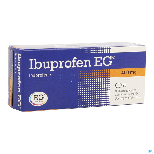 Ibuprofen EG 400mg 30 Comprimés | Maux de tête - Douleurs diverses