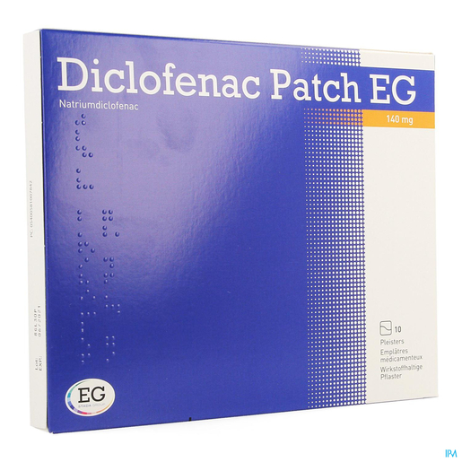 Diclofenac Patch EG 140mg 10 Emplatres Médicamenteux | Muscles - Articulations - Courbatures
