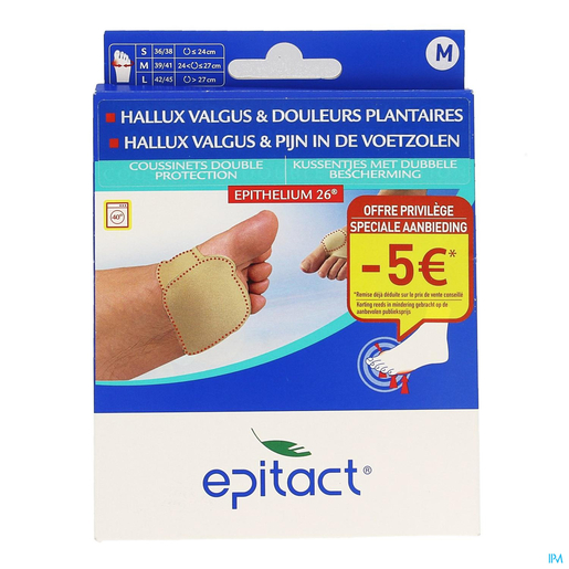 Epitact 1 Paire Coussinets Double Protection Taille Medium (offre privilège) | Podologie
