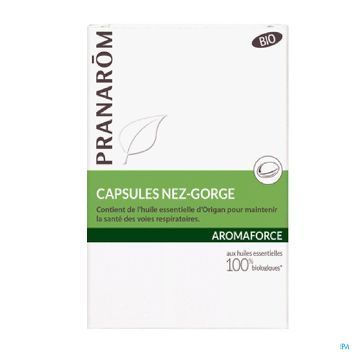 Pranarôm Aromaforce Neus-Keel 30 Capsules | Keelpijn