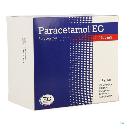 Paracetamol EG 1000mg 120 Comprimés | Maux de tête - Douleurs diverses
