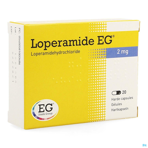 Loperamide EG 2mg 20 Capsules | Diarrhée - Turista