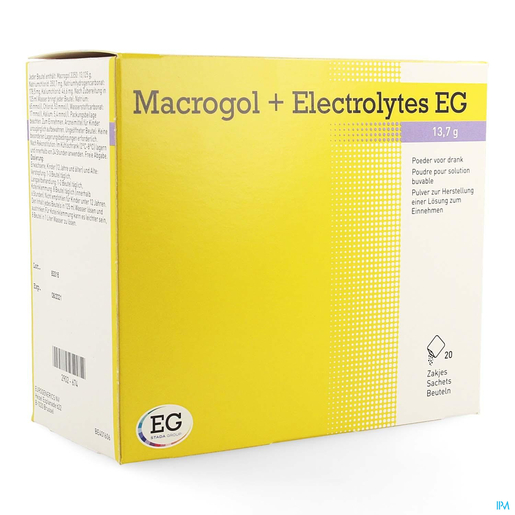 Macrogol + Electrolytes EG 20 Sachets de Poudre | Constipation