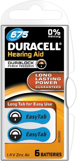Duracell Easytab Batterij Hoorapparaat Da675 6 Blauw | Batterijen