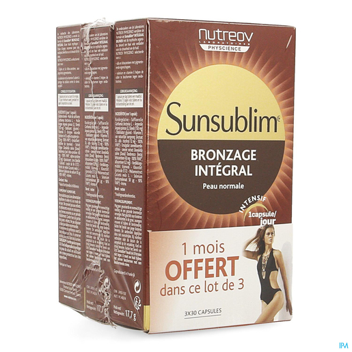 Sunsublim Integraal Bruinen Tripack Caps 3x30 | Voedingssupplementen en bruiningsactiverende producten