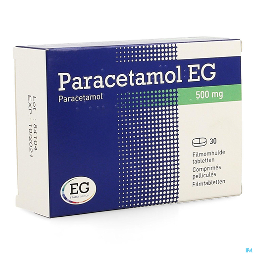 Paracetamol EG 500mg 30 Comprimés | Maux de tête - Douleurs diverses