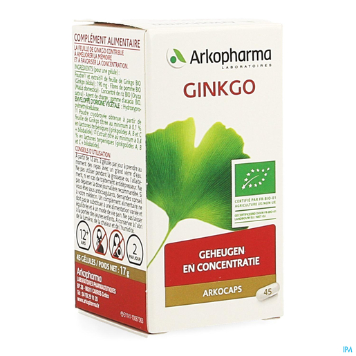 Arkocapsules Ginkgo Bio caps 45 | Bioproducten