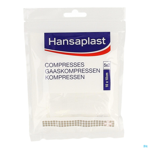 Hansaplast Compressen 10 cm x 10 cm 10 stuks | Verbanden - Pleisters - Banden