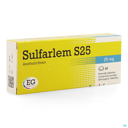 Sulfarlem S 25 60 Verpakte Tabletten | Speekseltekort