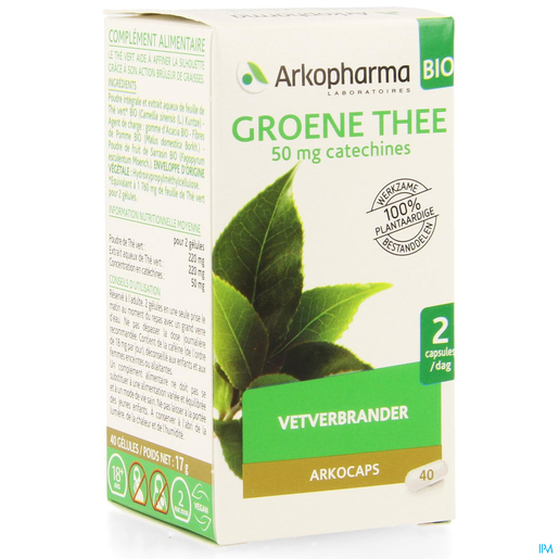 Arkocapsules groene thee Bio caps 40 | Bioproducten