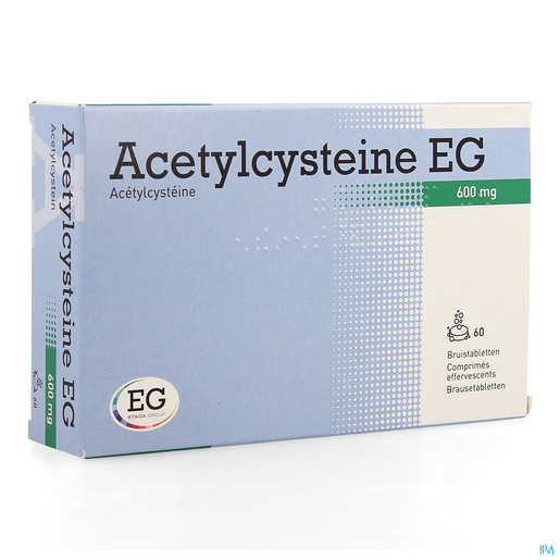 Acetylcysteine EG 600mg 60 Comprimés Effervescents | Toux grasse