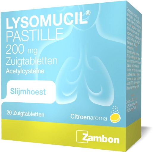 Lysomucil 200mg 20 Zuigtabletten | Vette hoest