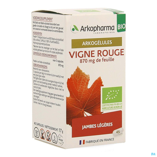 Arkogelules Vigne Rouge Bio 45 Capsules