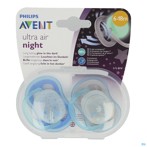 Philips Avent Fopspeen +6 maanden Air Night Boys | Fopspenen