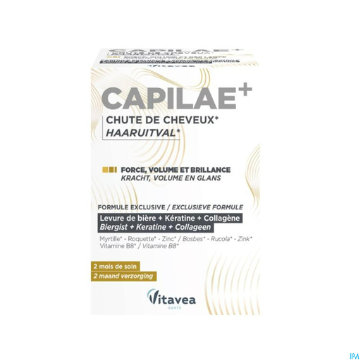 Capilae+ Croissance 2x60 Capsules | Vitamines - Chute de cheveux - Ongles cassants