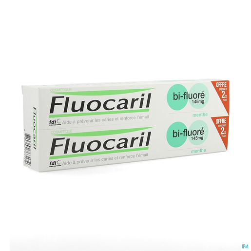 Fluocaril Bi-fluor Tandpasta Munt 2x75 ml | Tandpasta's - Tandhygiëne