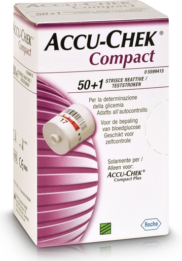 Accu-Chek Compact 50+1 Teststroken | Diabetes - Glycemie