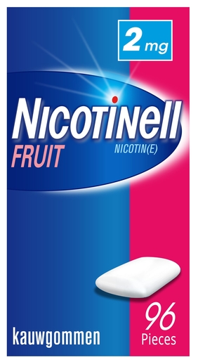 Nicotinell Fruit 2mg 96 Kauwgoms | Stoppen met roken