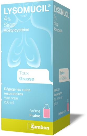 Lysomucil 4% Sirop 200ml | Toux grasse